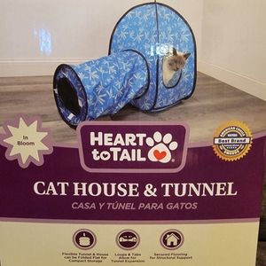 Cat house with tunnel